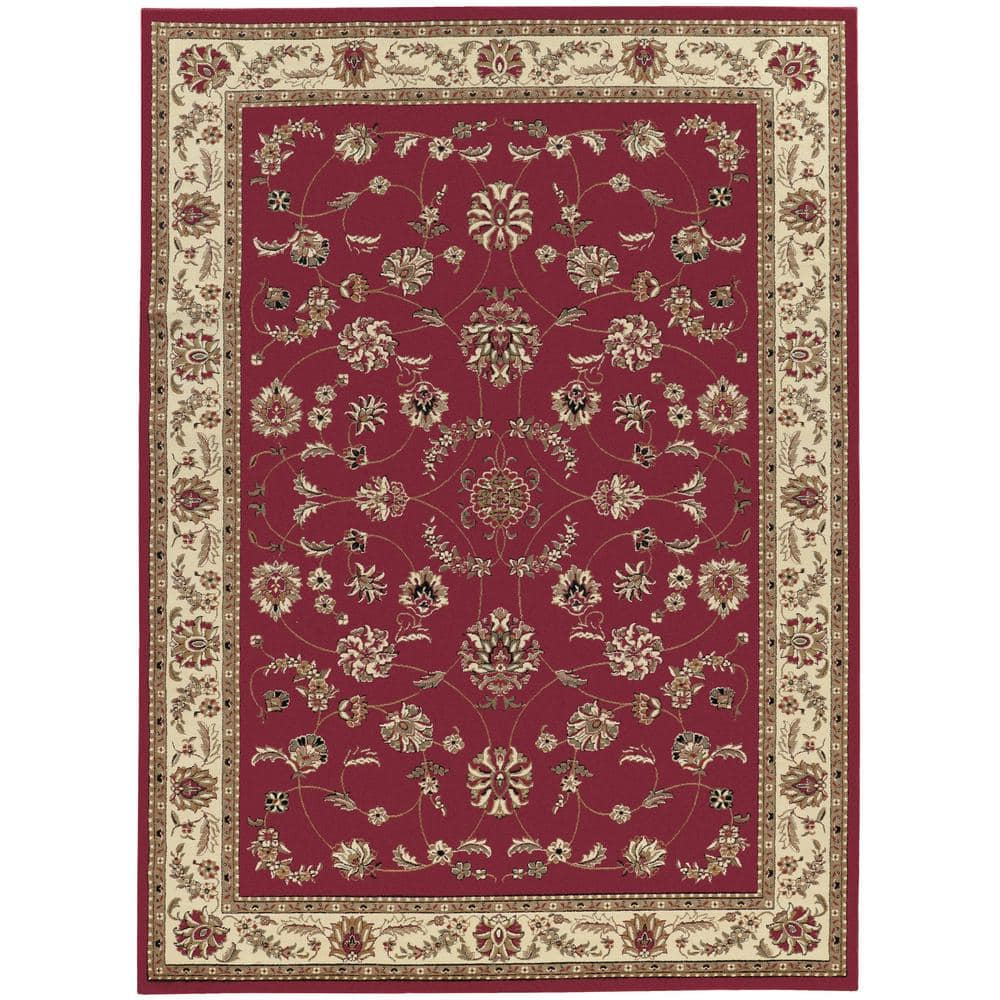 Radici Usa Como Area Rug 1596 Red Italian Bordered 7' 9" x 11' Rectangle