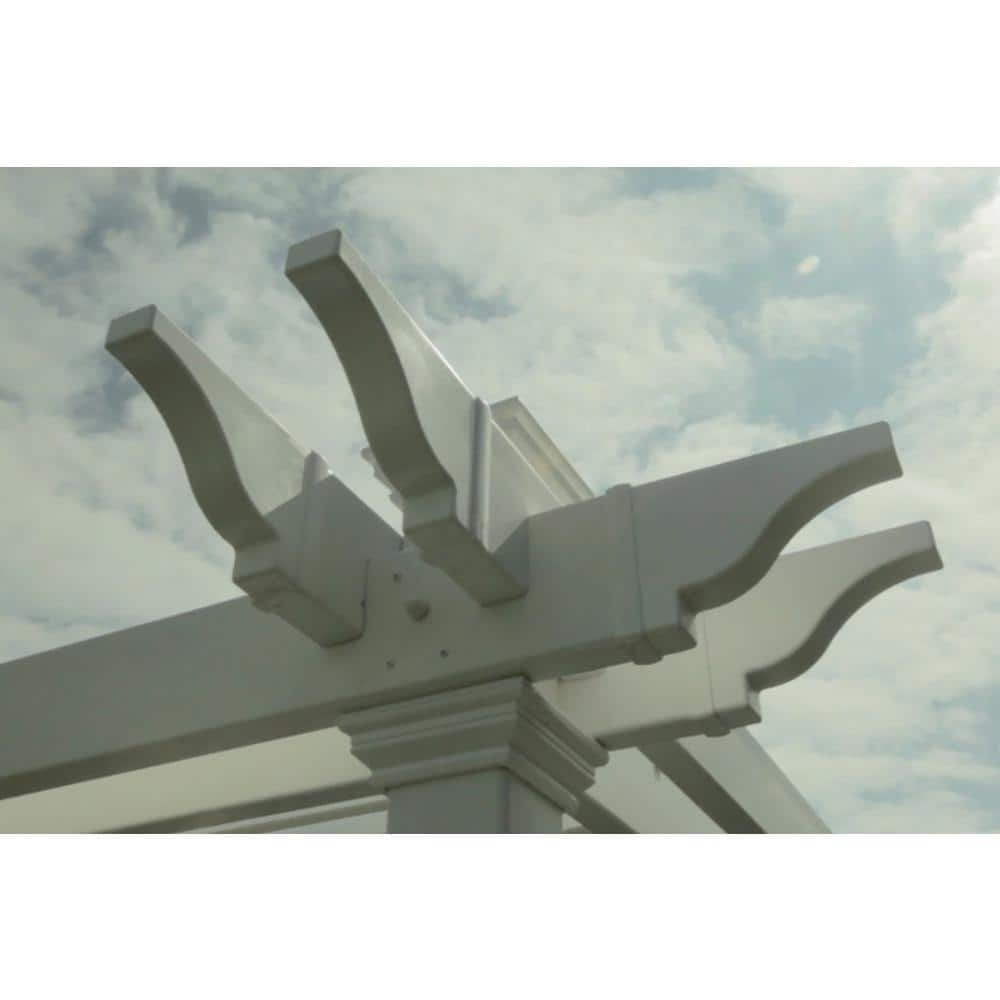 Avalon 10 ft. x 10 ft. White Vinyl Louvered Pergola