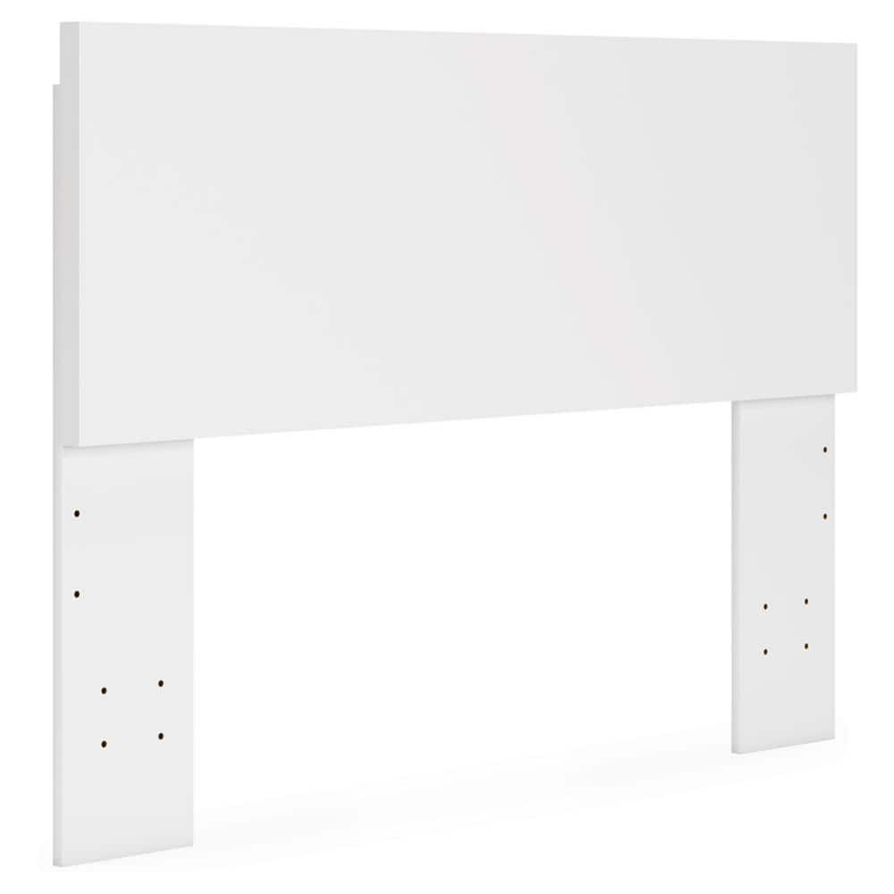 Full White Wood Adjustable Height Storage Bed