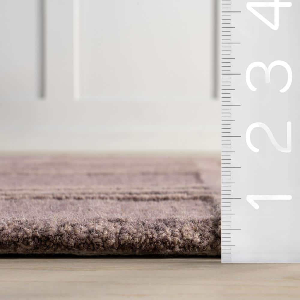 Mallory Plaid Wool Area Rug, 4' x 6', Mallory Mauve