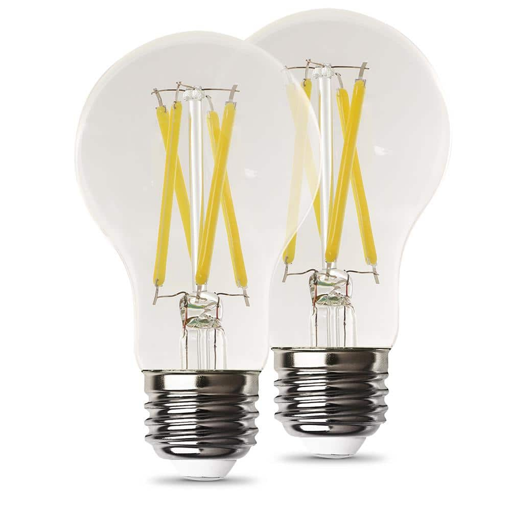 Feit Enhance A19 E26 (Medium) Filament LED Bulb Soft White 100 Watt Equivalence 2 pk