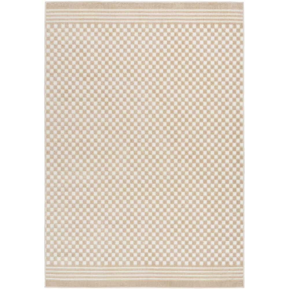 Nourison Casual 5'3" x 7' Beige Modern Indoor Rug
