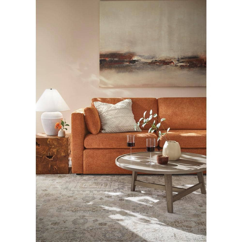 Evelyn&Zoe Chiara 22.5" Modern Ceramic Table Lamp with White Cone Fabric Shade