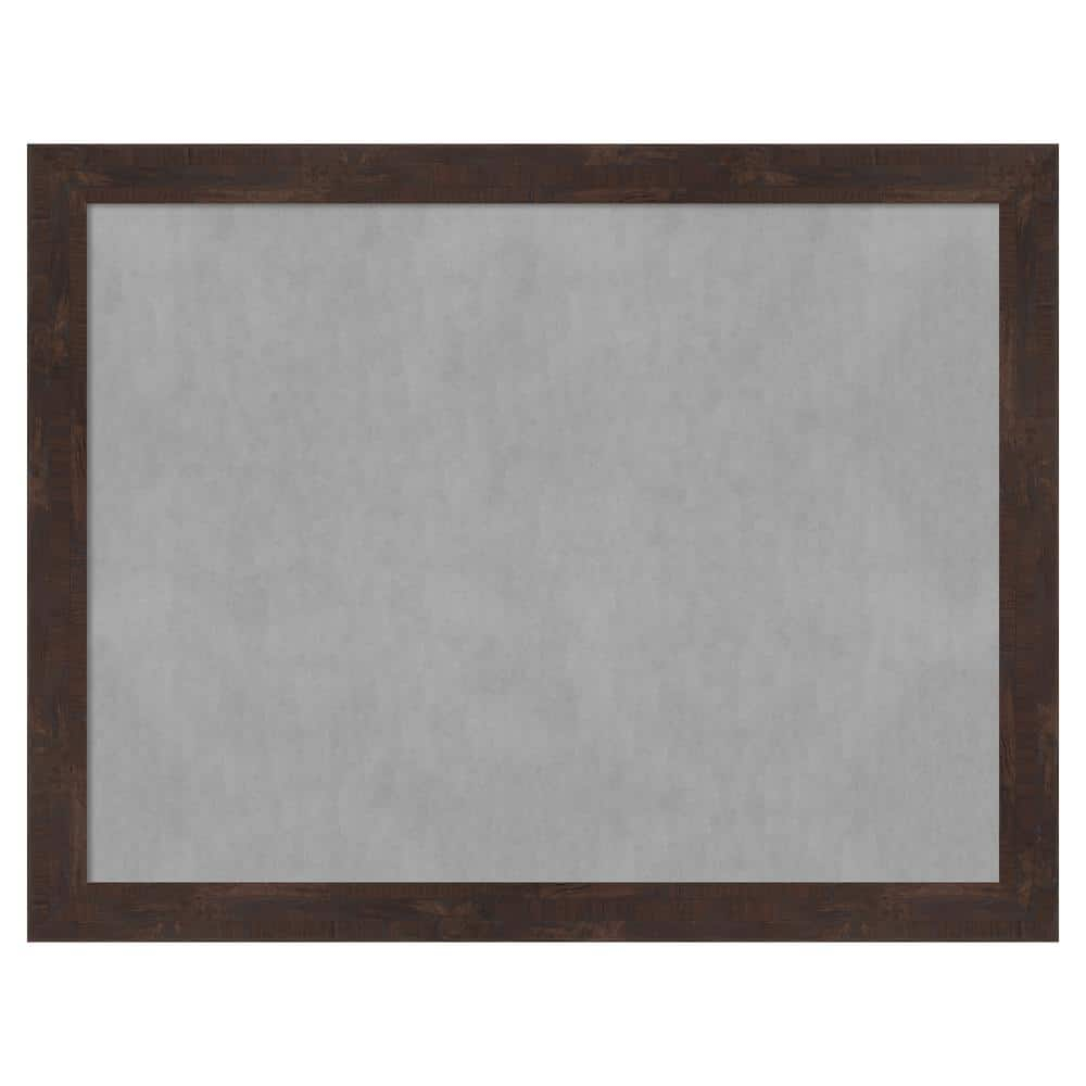 Amanti Art Fresco Dark Walnut Framed Magnetic Board 27 x 21 in.