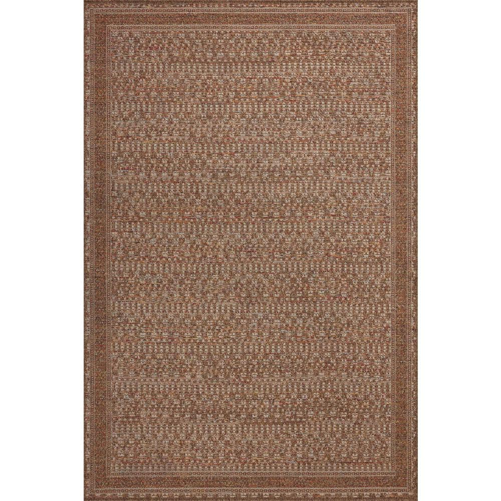 Loloi II Merrick Collection MER-08 Natural/Fiesta 3'-9" x 5'-9" Indoor/Outdoor Accent Rug
