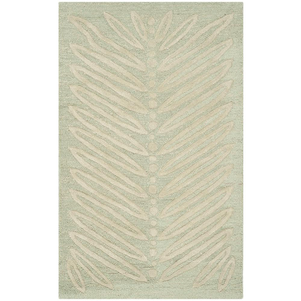 SAFAVIEH Martha Stewart Urban Chevron Floral Area Rug, Milk Pail Green, 2'6" x 4'3"