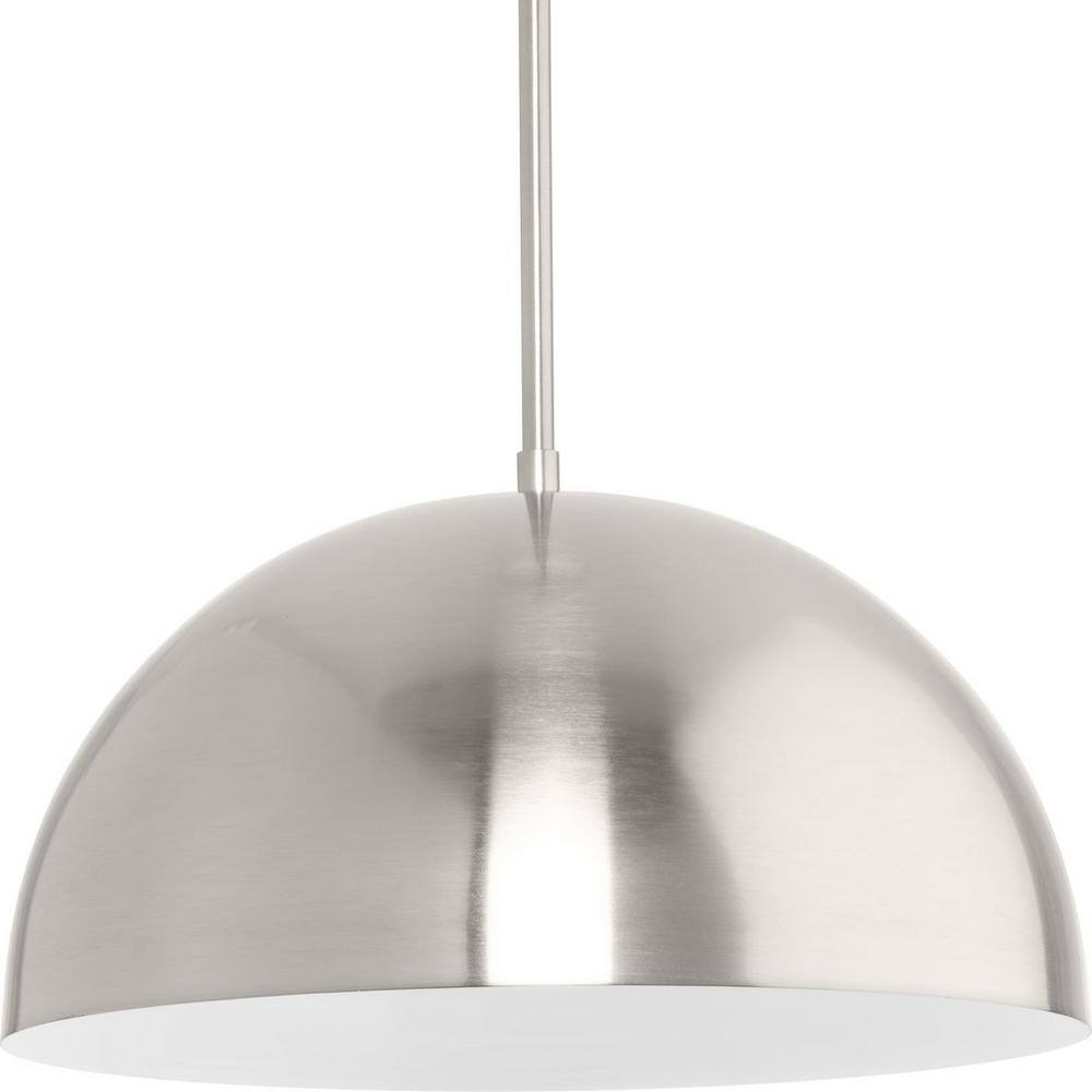 Progress Lighting, Perimeter, 1-Light Pendant, Brushed Nickel, Open Shade