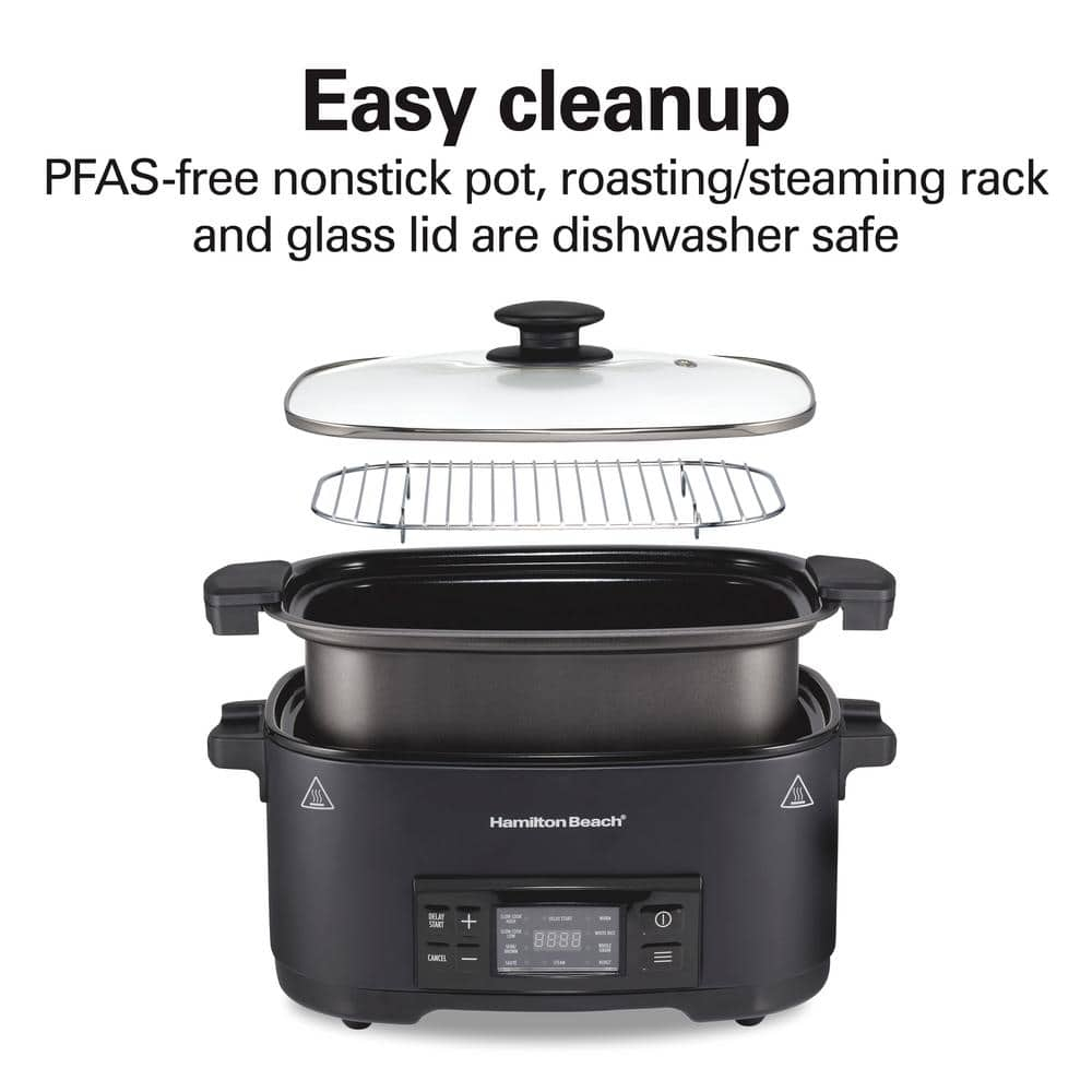Hamilton Beach Black 6-Quart Programmable Nonstick Slow Cooker
