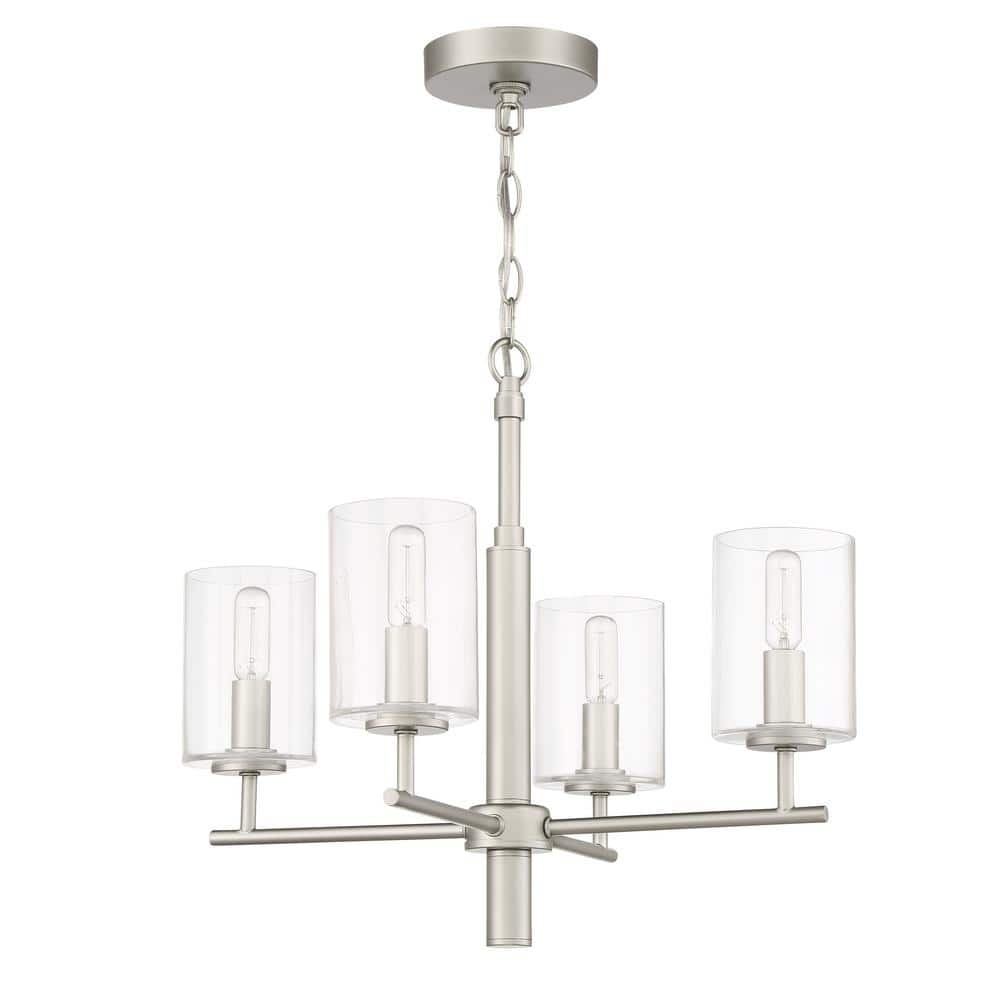 Craftmade Lighting Hailie 4 - Light Chandelier in  Satin Nickel