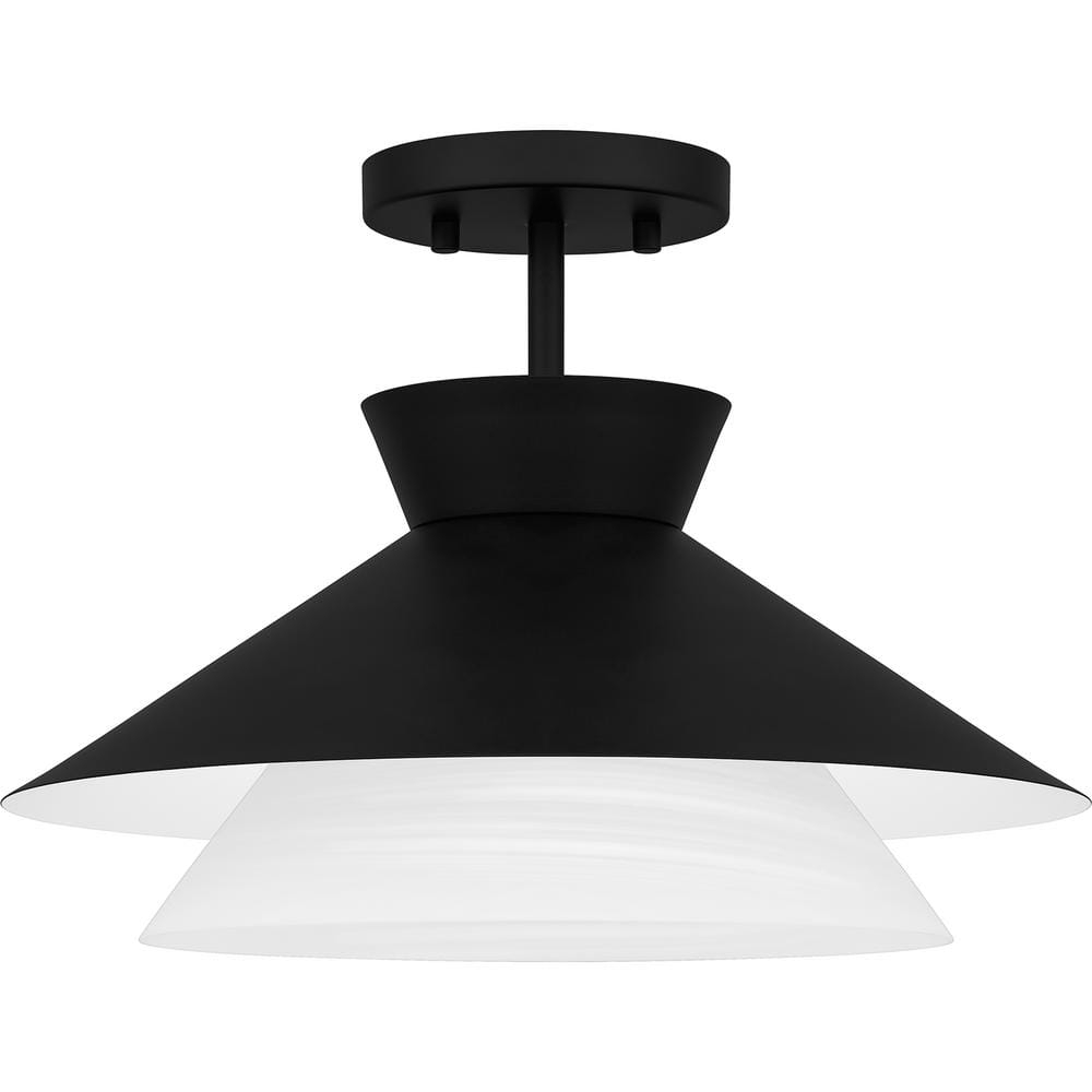 Quoizel Lighting 1 - Light Semi-Flush Mount in  Matte Black