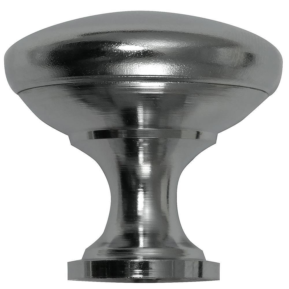 Steel Hollow 1-3/8 in. Polished Chrome Round Cabinet Knob