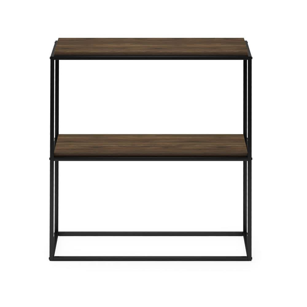 Furinno 31.57 W x 13.11 D x 34.29 H 2-Shelf Decorative Shelves, Columbia Walnut