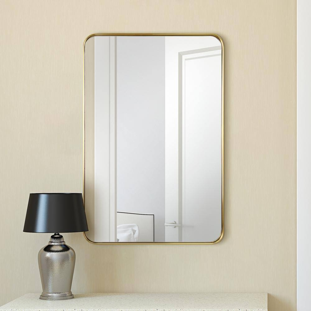 Empire Art Direct Ultra Stainless Steel Rectangular Wall Mirror Brushed Gold 24" x 36" Gold