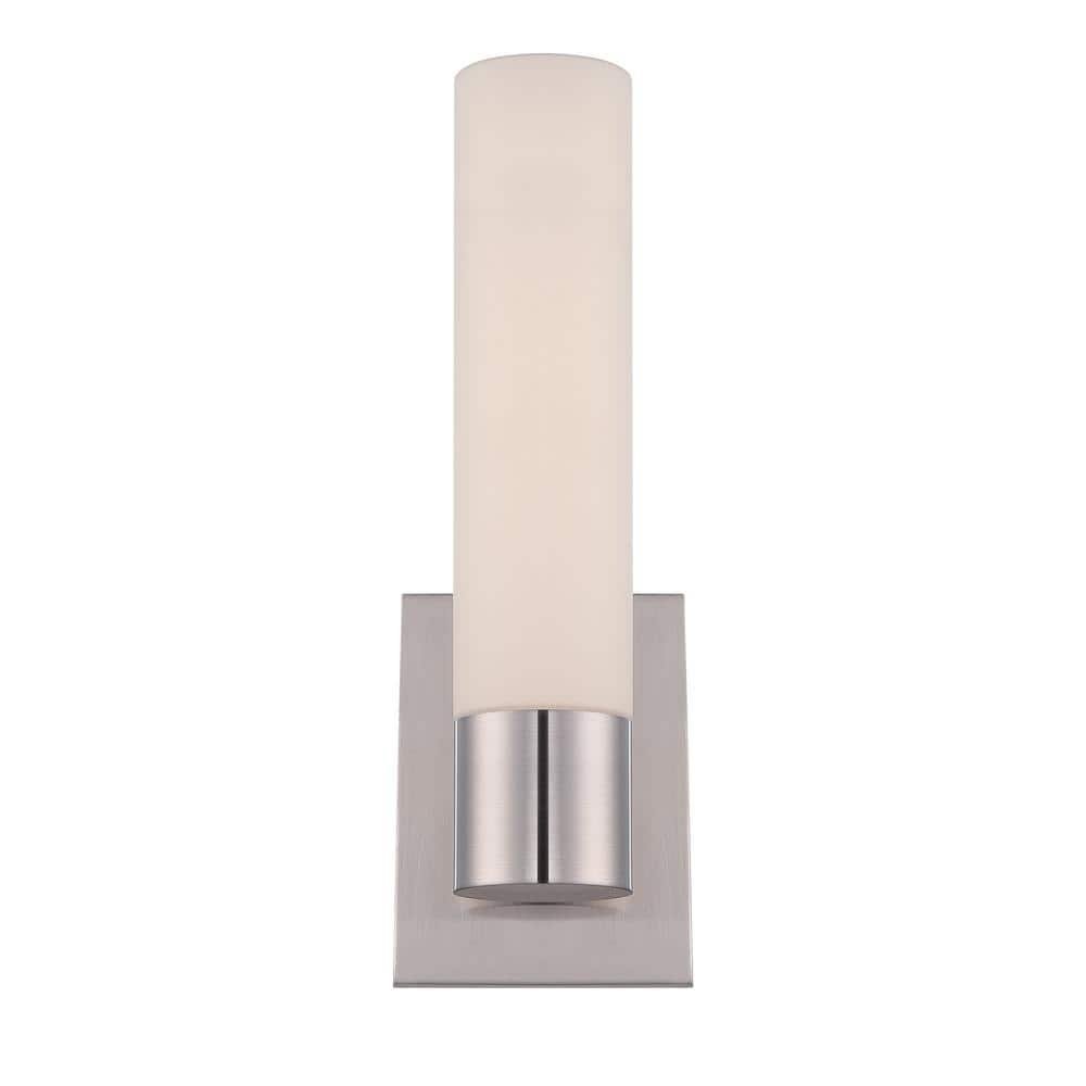 18" Brushed Nickel Outdoor Vanity Light with Dimmable LED