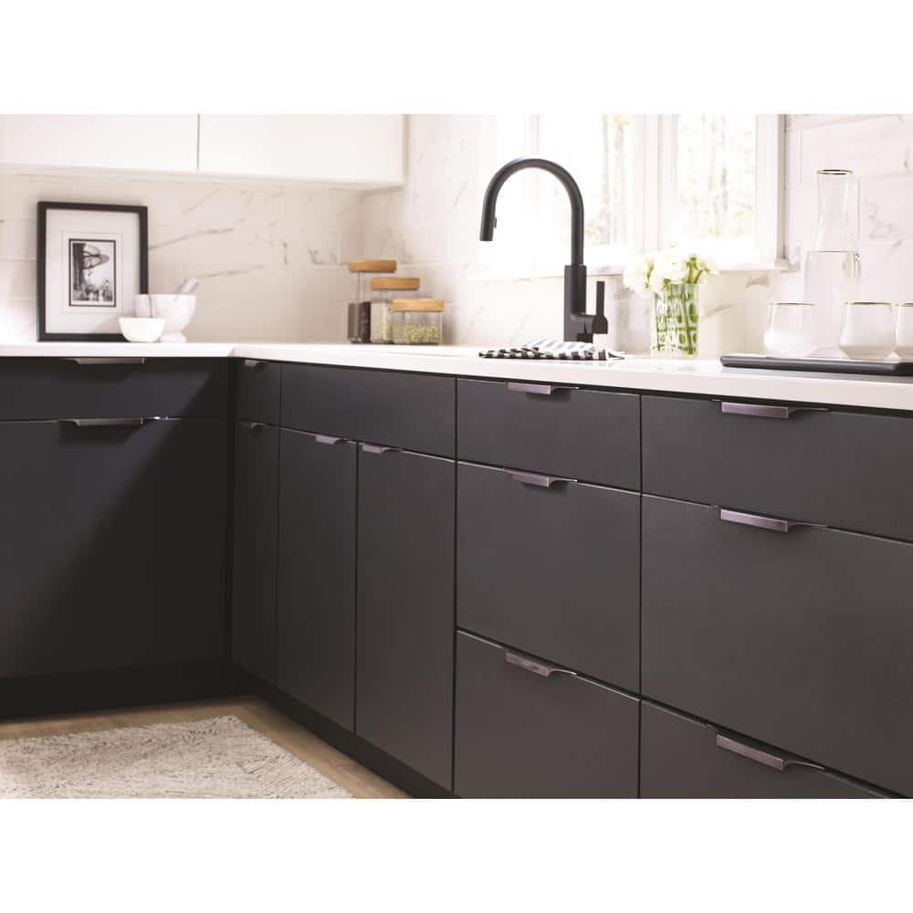 Polished Chrome Modern Cabinet Edge Pull with Mounting Hardware