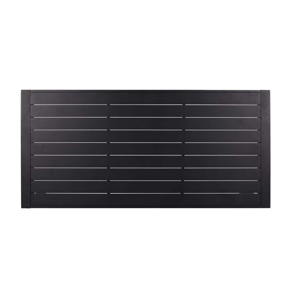Combes Aluminum Outdoor Dining Table, Black