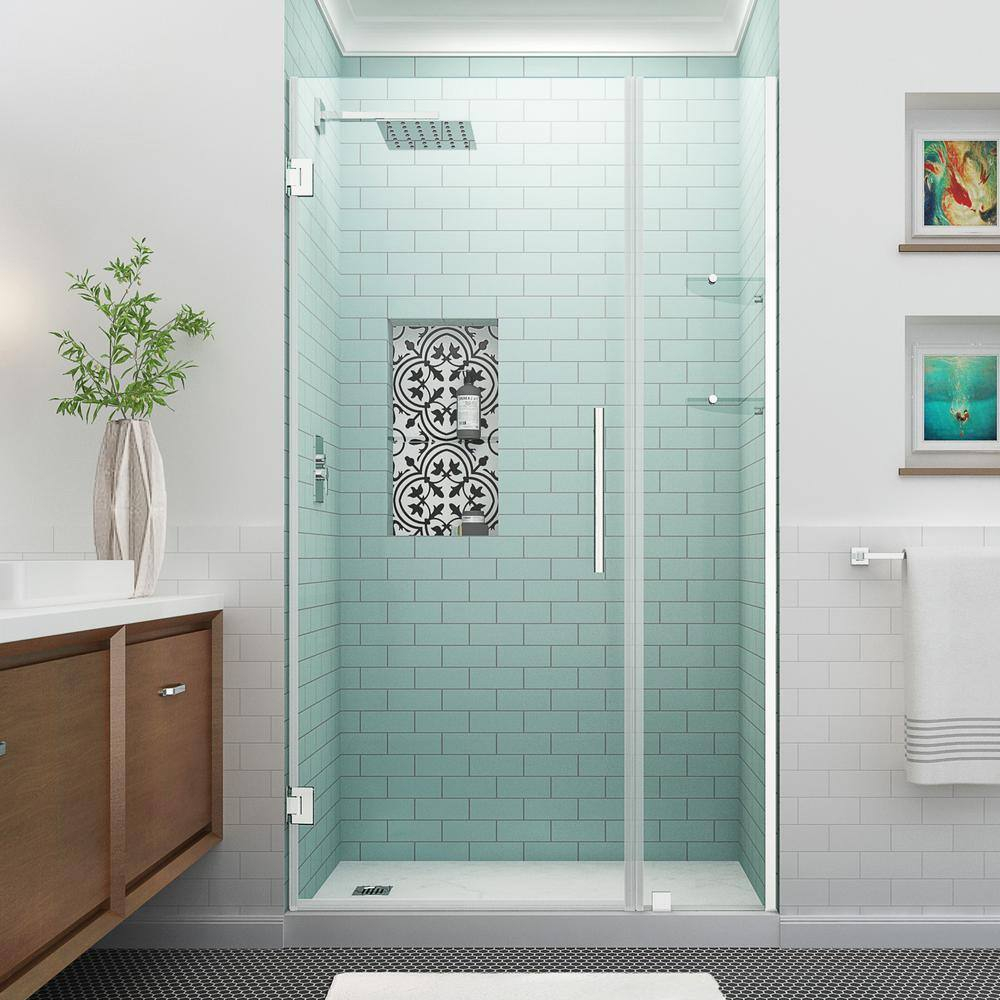 Aston Sdr960ez-3824-10 Belmore Gs 72" High X 38" Wide Hinged Frameless Shower Door -