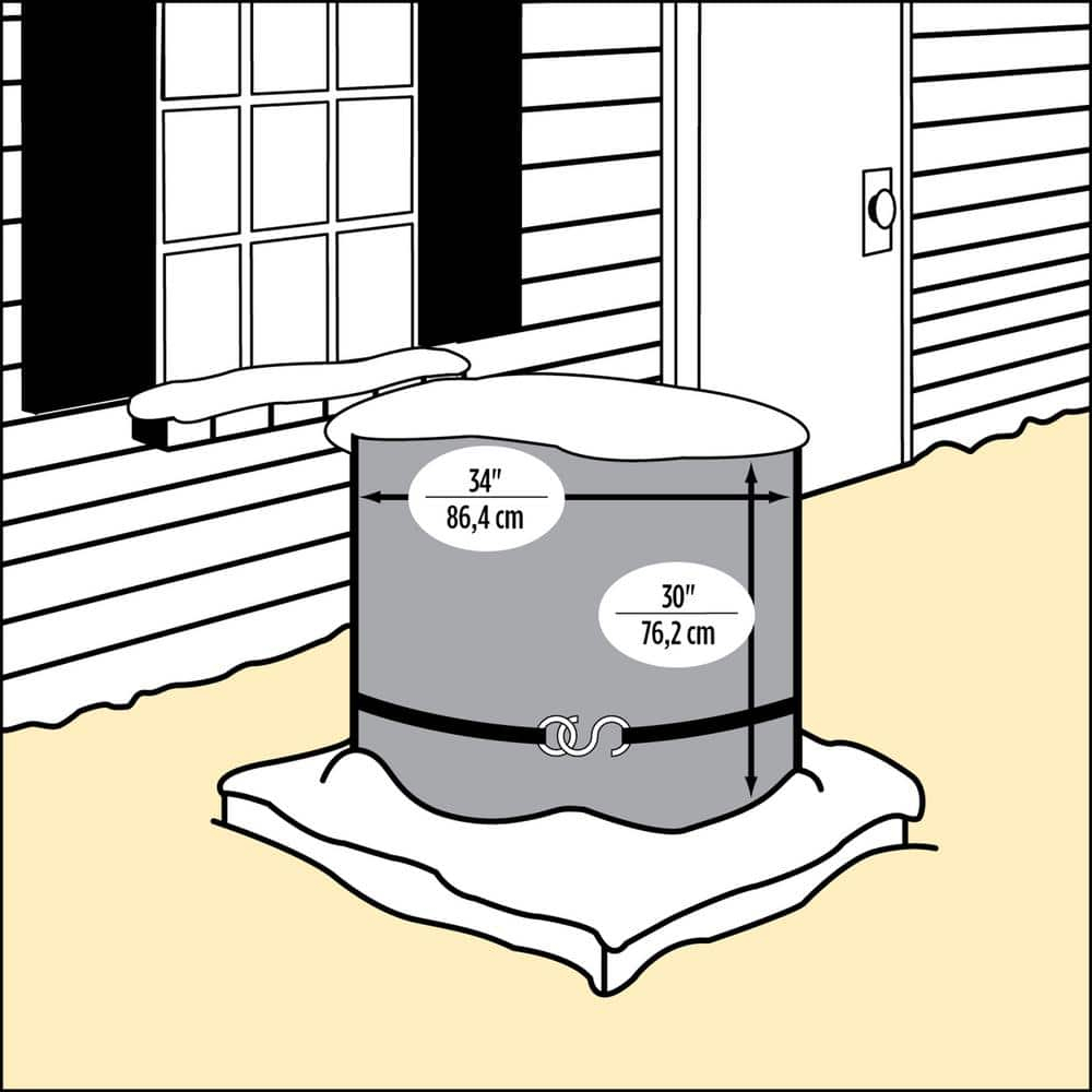 M-D Building Products 03426 Silver Air Conditioning Cover for Central Round Units