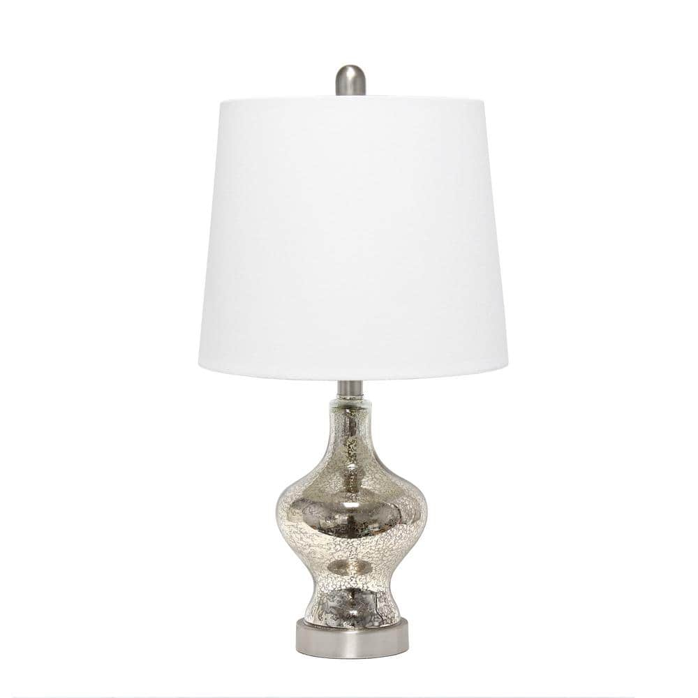 Elegant Designs Modern Glass Gourd Shaped Table Lamp - Mercury