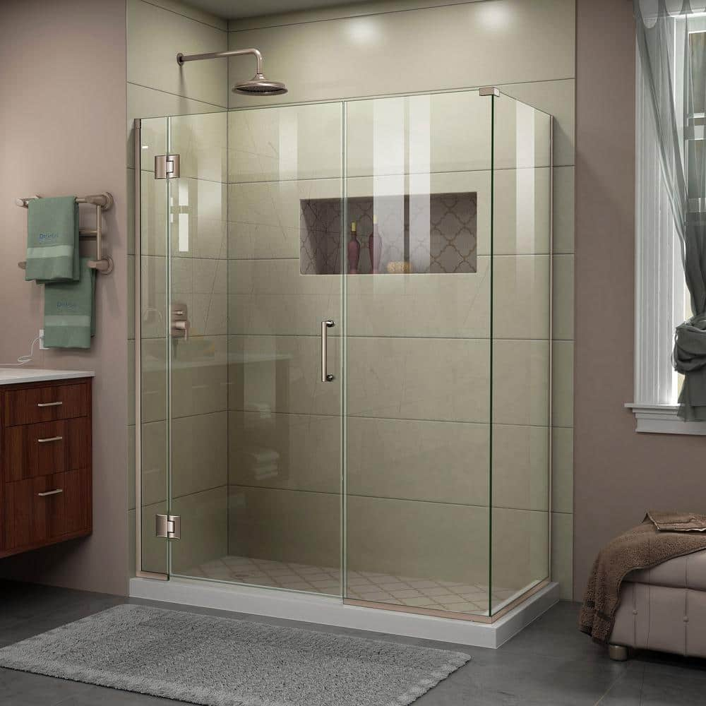 Unidoor-X 47" W x 34.38" D x 72" H Frameless Rectangle Shower Enclosure