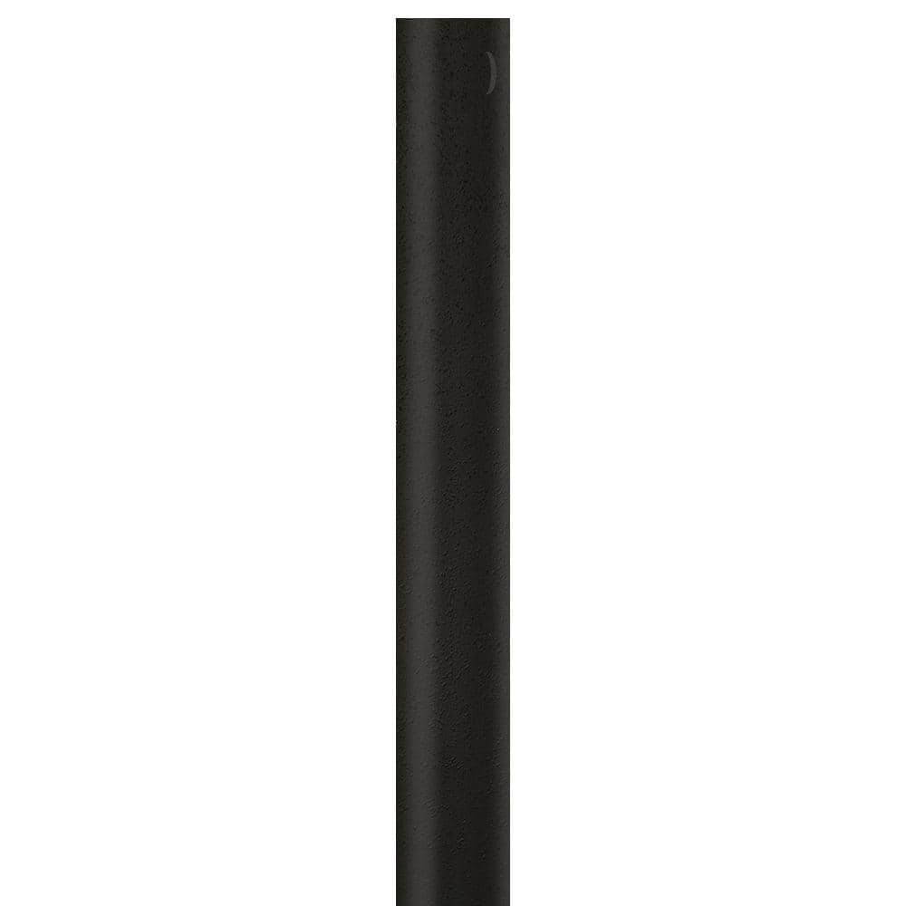 Black Steel 12-Inch Ceiling Fan Downrod