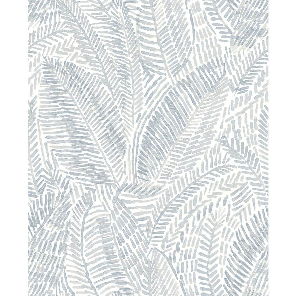 Fildia Light Blue Botanical Non-Pasted Wallpaper Roll