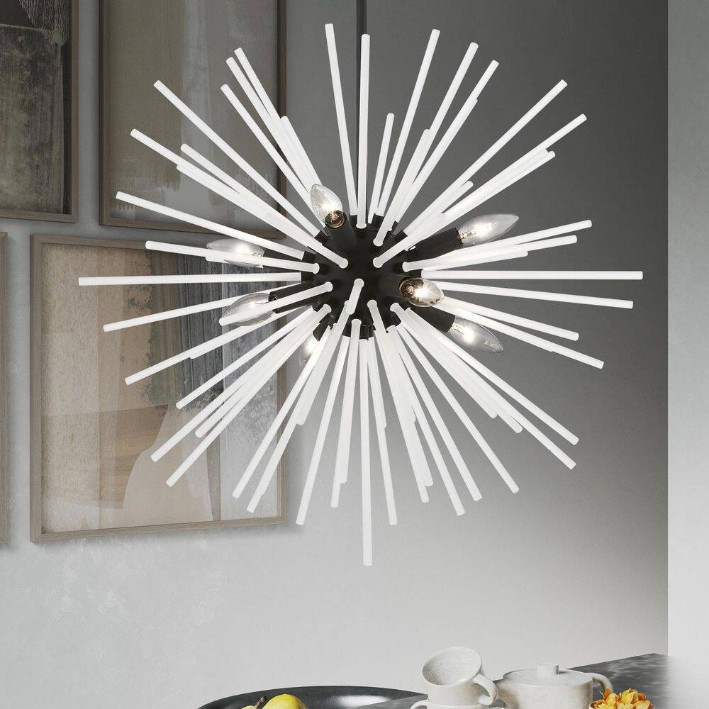 Livex Lighting Uptown 8 - Light Pendant in  Antique Brass