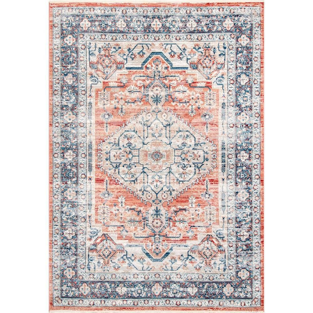 Vintage Zara Medallion Orange 12 ft. x 14 ft. 5 in. Area Rug