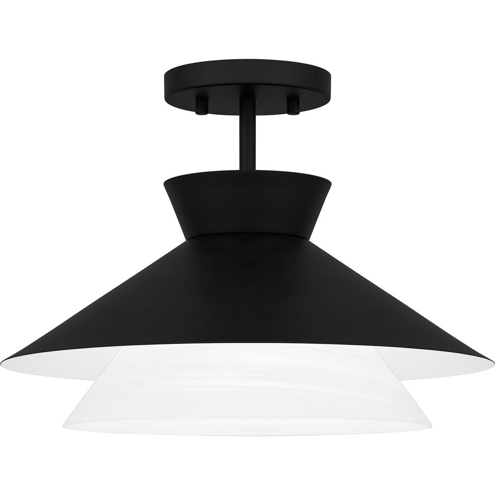 Quoizel Lighting 1 - Light Semi-Flush Mount in  Matte Black
