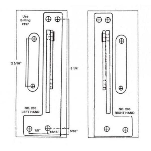 Barton Kramer 5495247 Silver Zinc Right Awning Window Operator for Orgron & Yale Windows