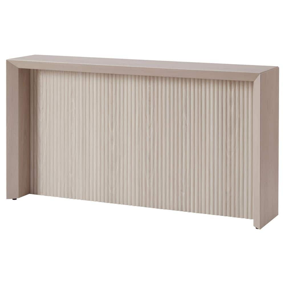 Evelyn&Zoe Modern/Contemporary 56" Wide Alder White Console Table