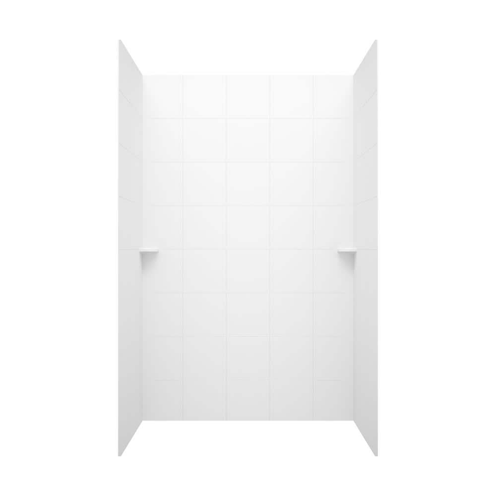 62'' W 36'' D 96'' H Glue Up Solid Surface Wall