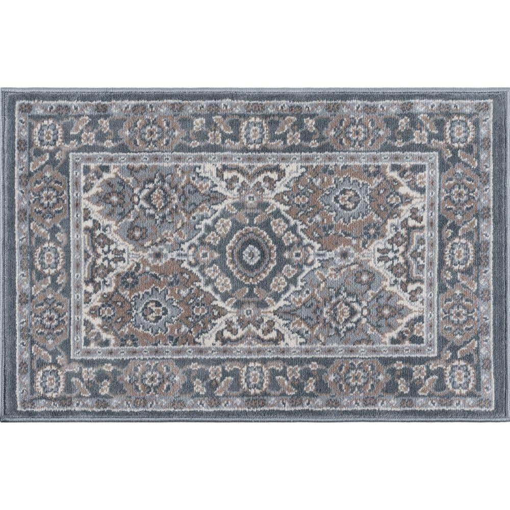 Tayse Madison Area Rug MDN3609 Traditional Gray Garland Repeat 2' x 3' Rectangle