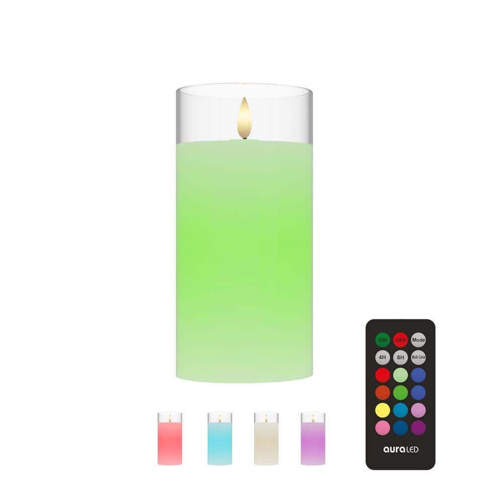 Aura LED Flameless Color Candle Large