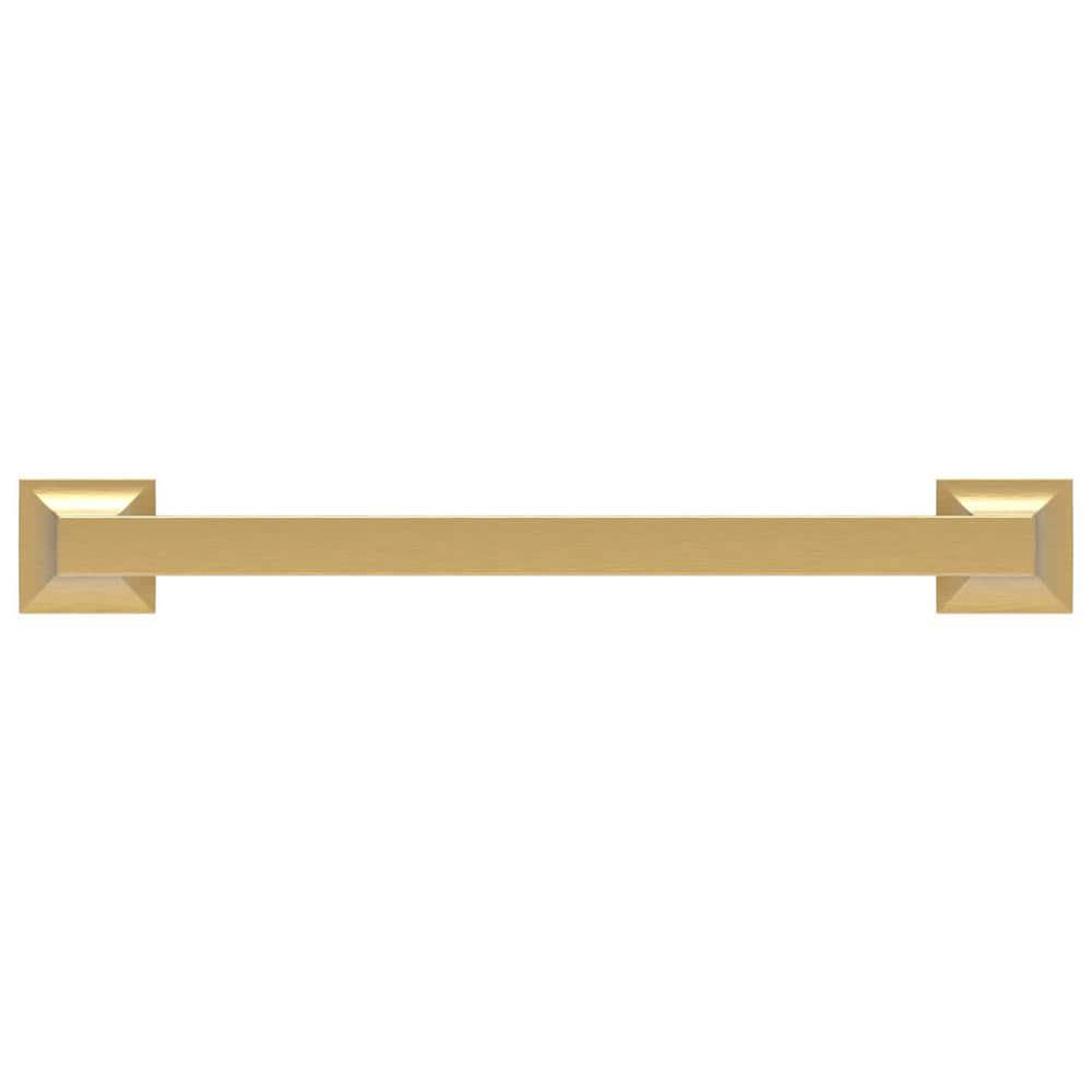 Brushed Golden Brass Modern Handle Pull with Mounting Hardware