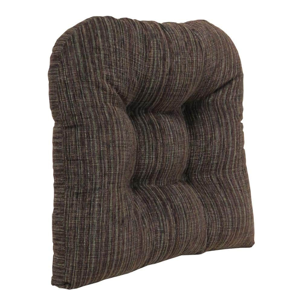 Gripper Non-Slip 17" x 17" Polar Chenille Tufted Universal Chair Cushions, Set of 2