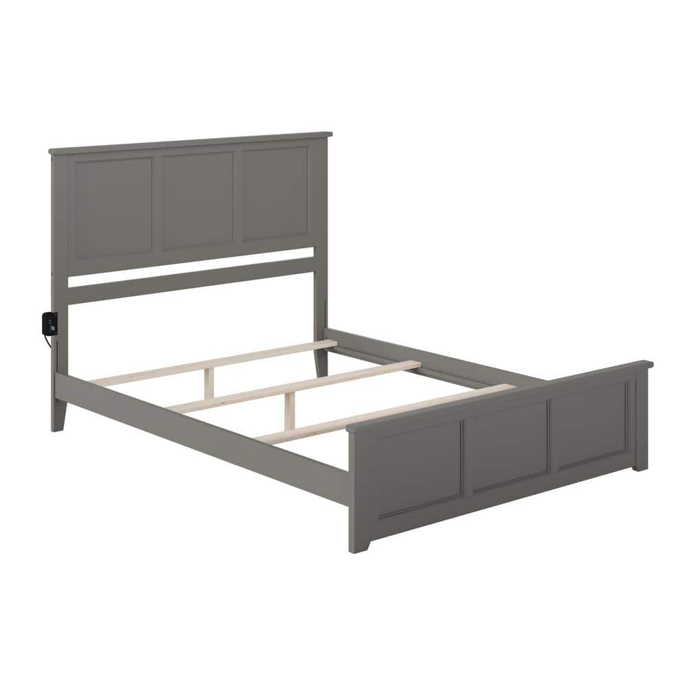 Atlantic Furniture  Madison Queen Traditional Bed with Matching Foot Board - Grey