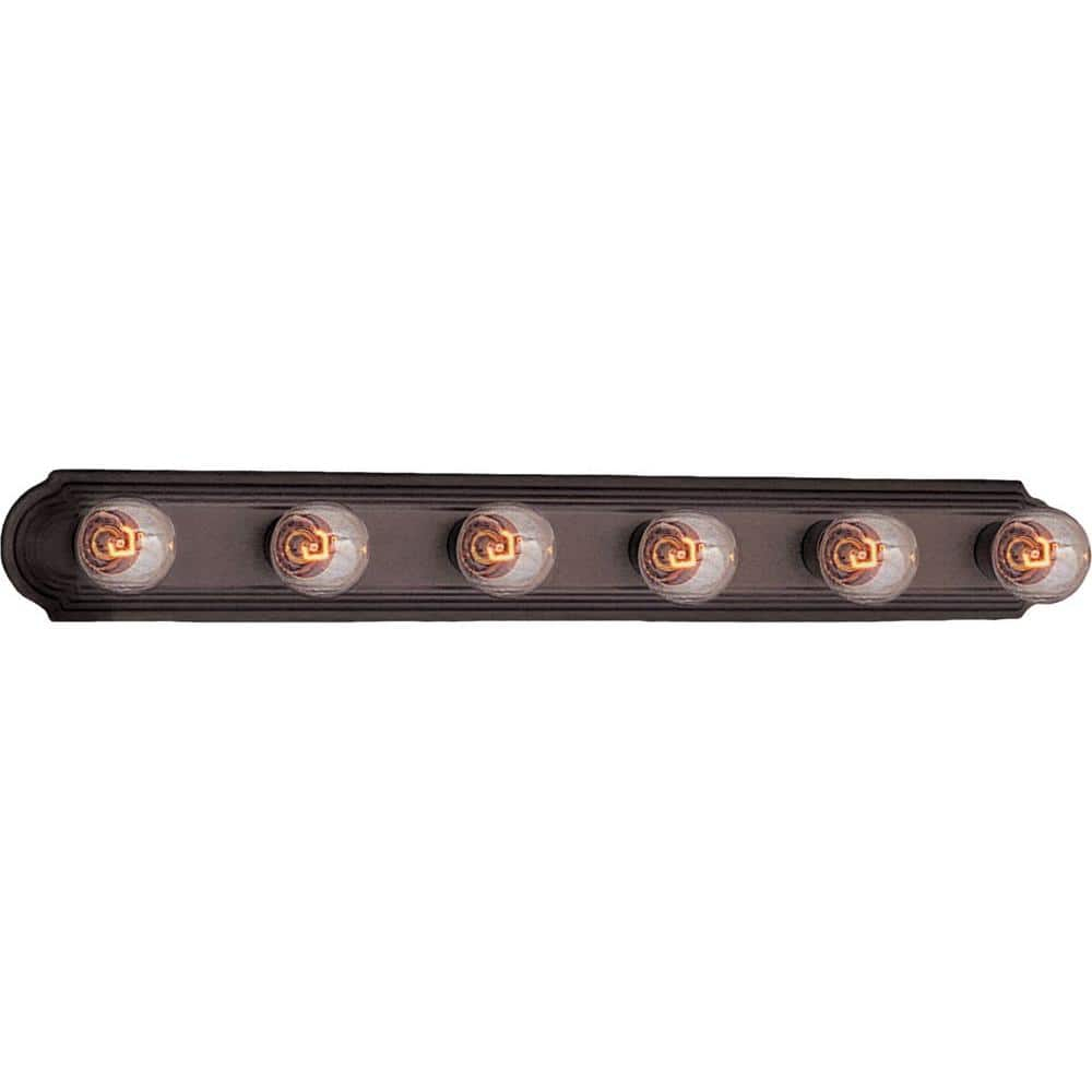 Oil Rubbed Bronze 6-Light Dimmable Bathroom Vanity Fixture
