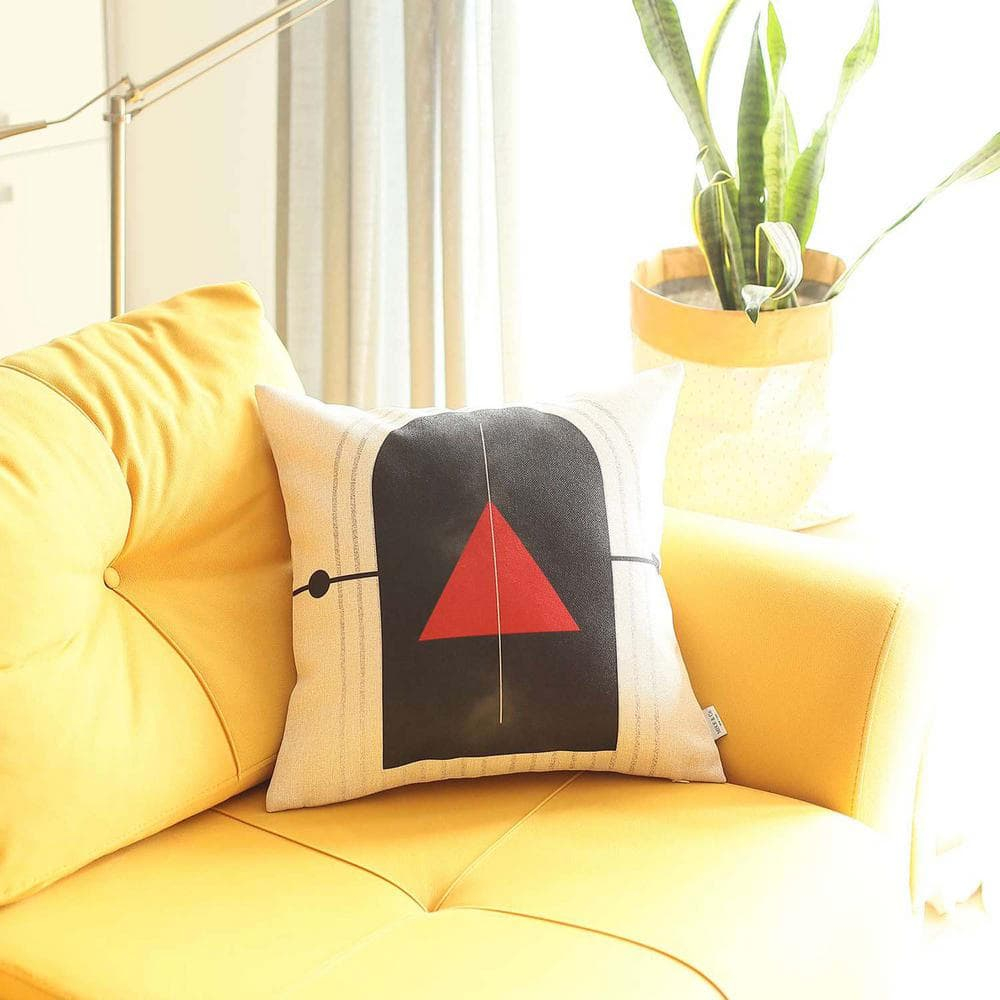 Boho-Chic Handcrafted Jacquard Multi-Color Abstract Throw Pillow Cover
