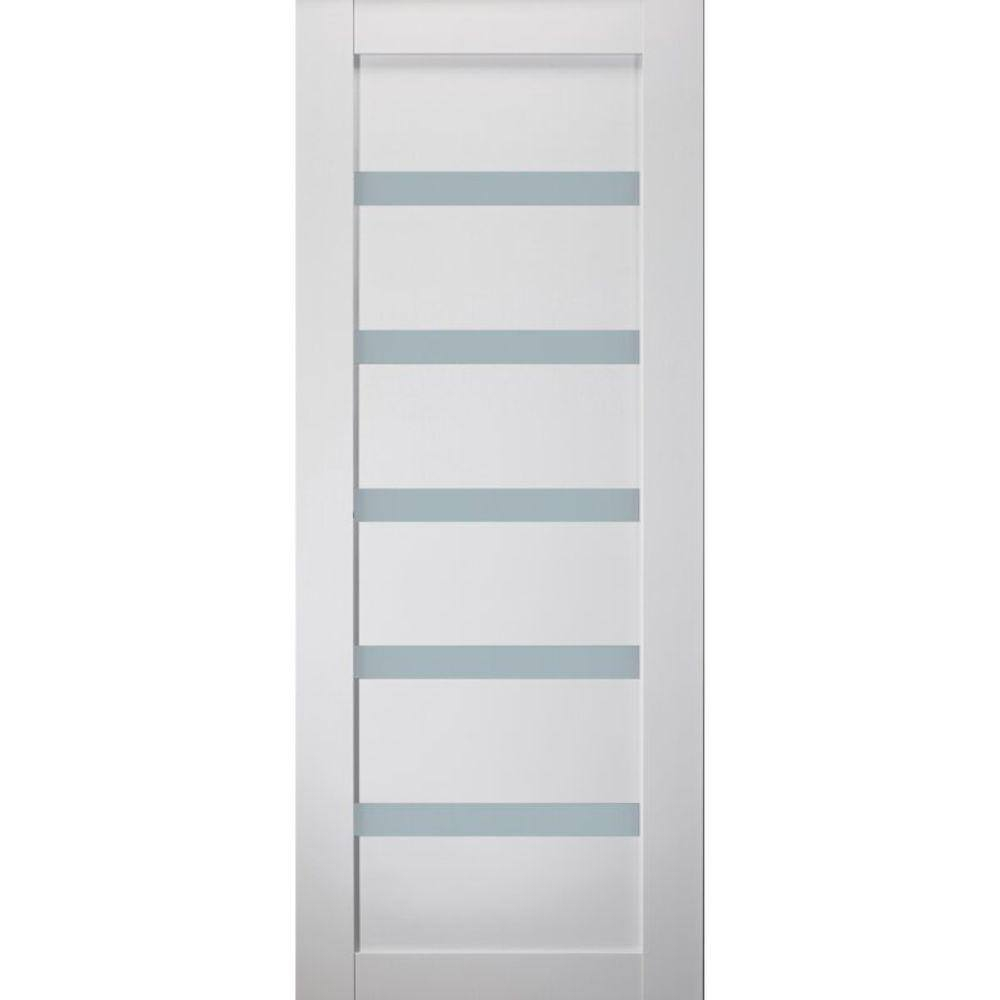 Stile Doors 80'' Solid + Manufactured Wood Glass Prehung Door