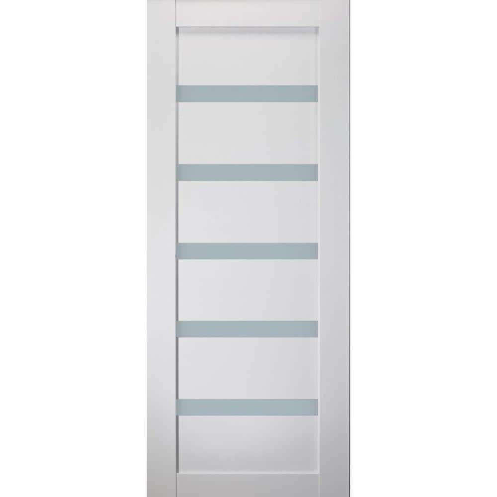 Stile Doors 80'' Solid + Manufactured Wood Glass Prehung Door
