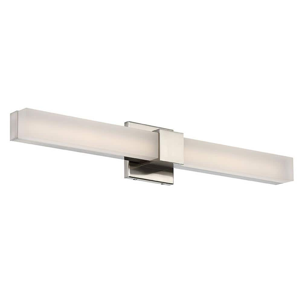 WAC Lighting Esprit 26" 2-Light 3000K Aluminum Bathroom Vanity Light in Nickel
