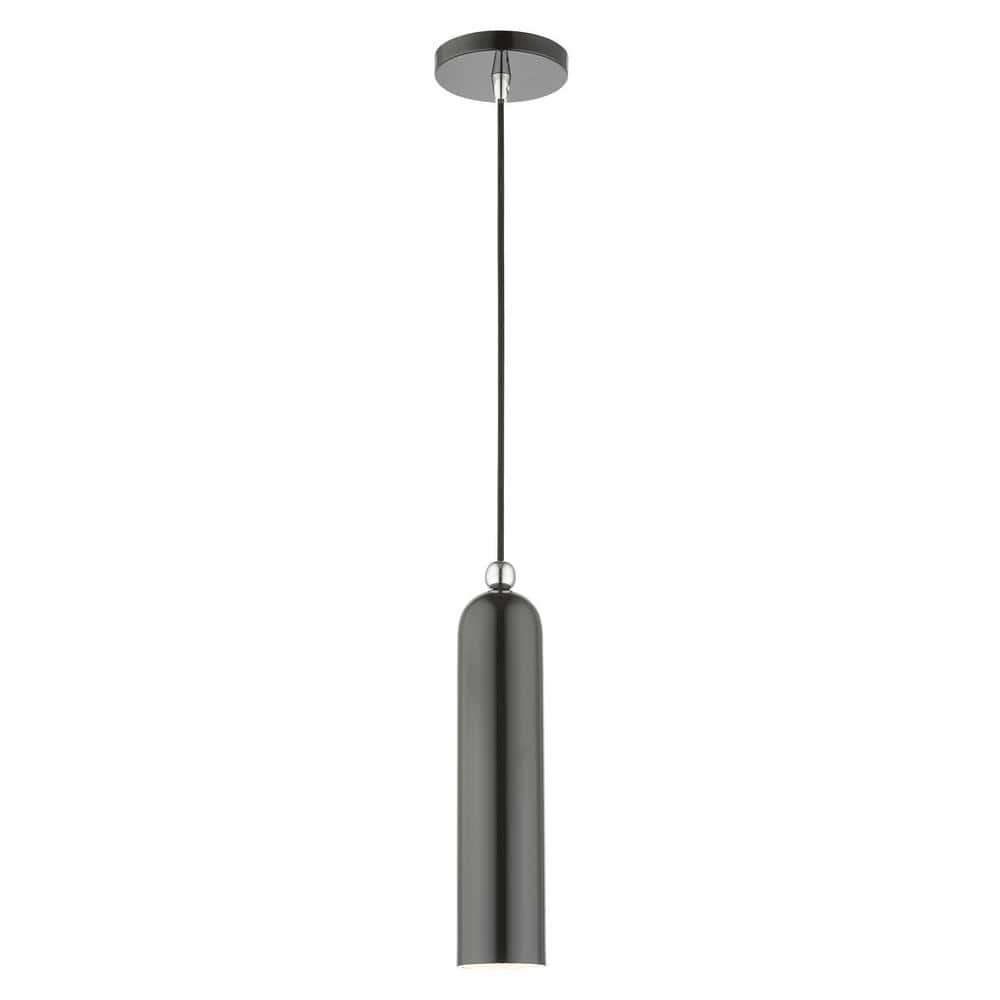 Livex Lighting Ardmore 1 - Light Pendant in  Shiny Dark Gray