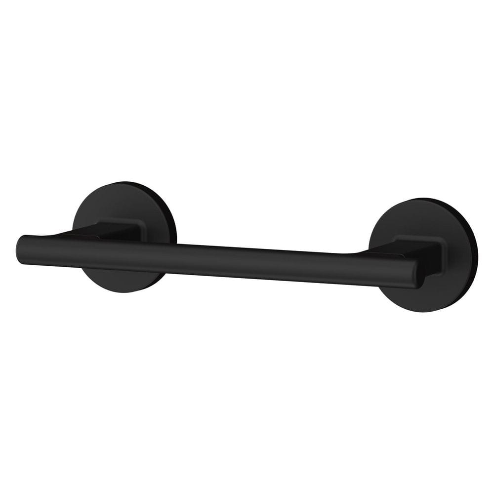 Pfister Capistrano Toilet Paper Holder, Bathroom Tissue Roll Holder, Wall-Mounted, Screw-in, Matte Black Finish, BPHCSO0B