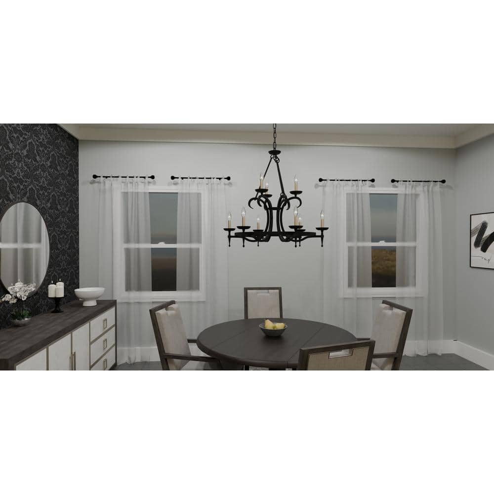 Quoizel Lighting Octavia 9 - Light Chandelier in  Earth Black