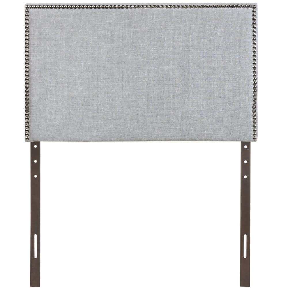 Region Sky Gray Twin Nailhead Upholstered Headboard