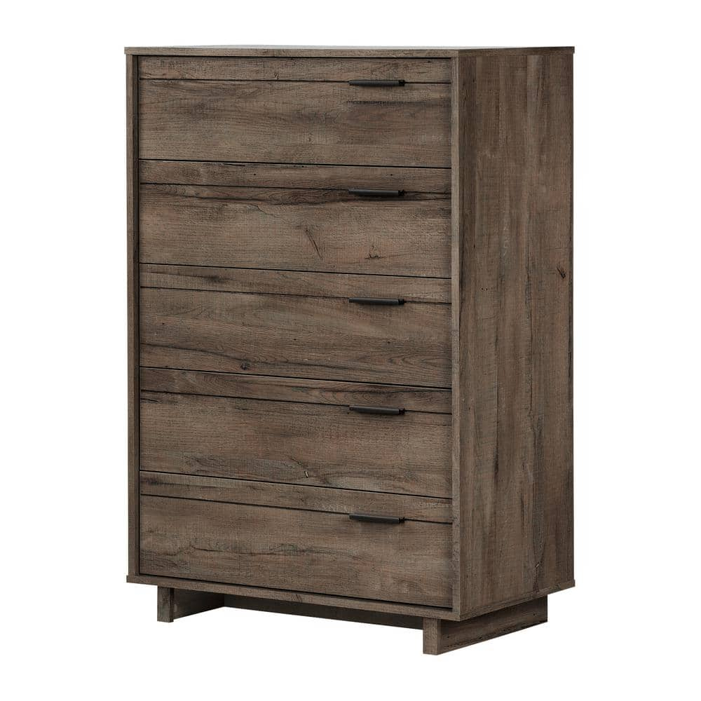 South Shore Fynn Contemporary 5-Drawers Kids Dresser Fall Oak (Particle Board)