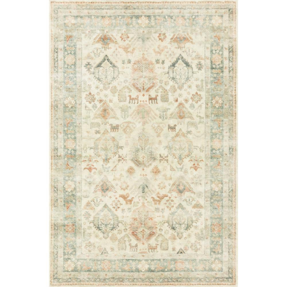 Loloi II Rosette Oriental Beige / Multi Area Rug