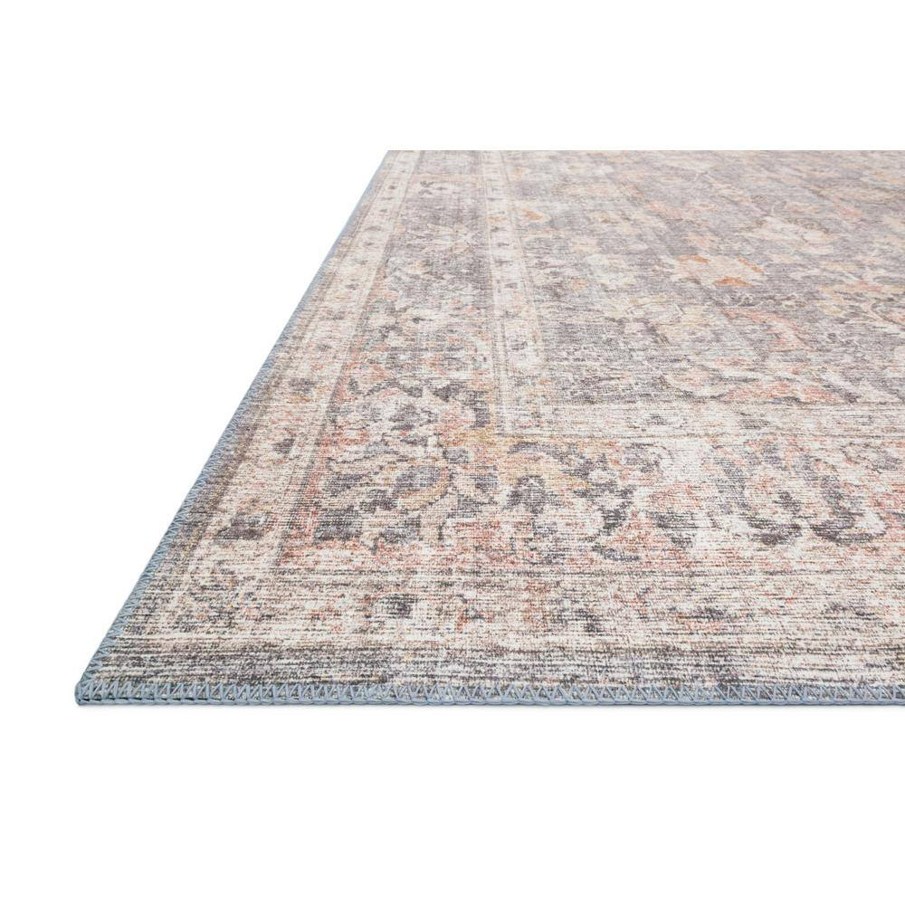 Skye Grey/Apricot 6' x 9' Printed Oriental Area Rug