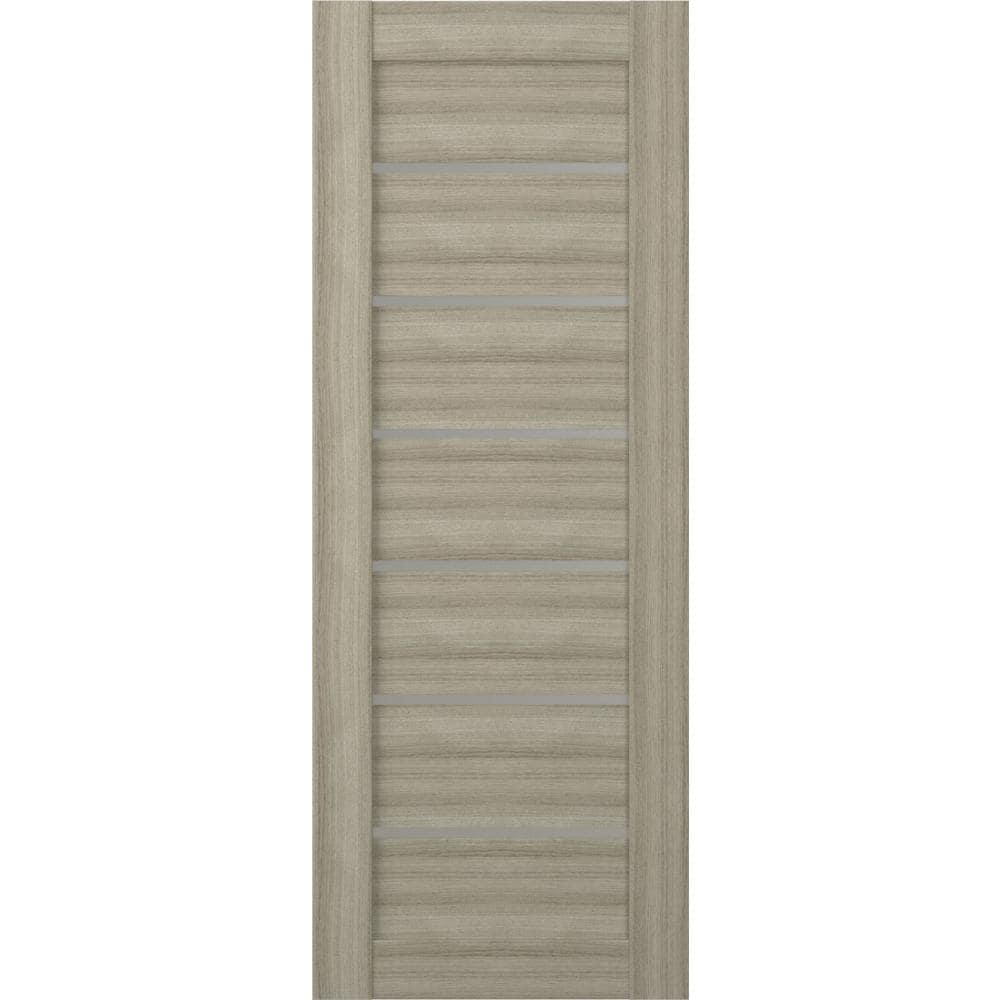 Belldinni Alba Solid Manufactured Wood and Glass Paneled Wood Finish Standard Door Slab